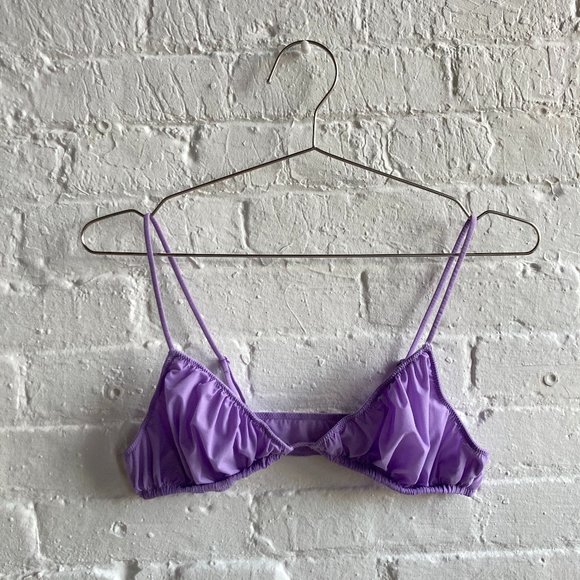 Weekday Lilac Purple Sheer Triangle Bra Bralette Medium M / 34 B Cute Lingerie - Picture 1 of 5